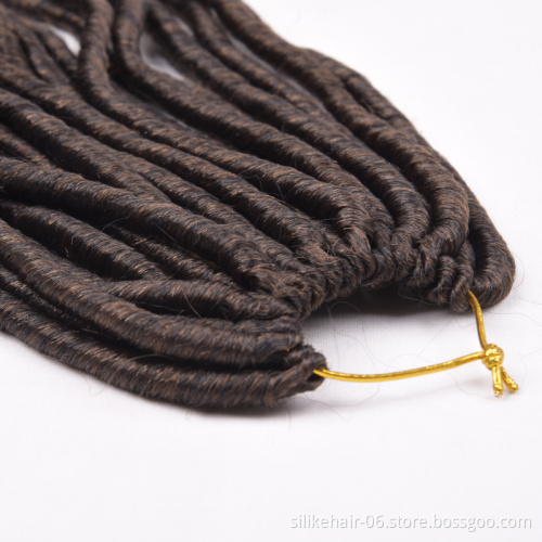 22 Inch Straight Goddess Locs with Curly Ends for Black Women Synthetic Crochet Hair Braiding Goddess Faux Locs Crochet Hair